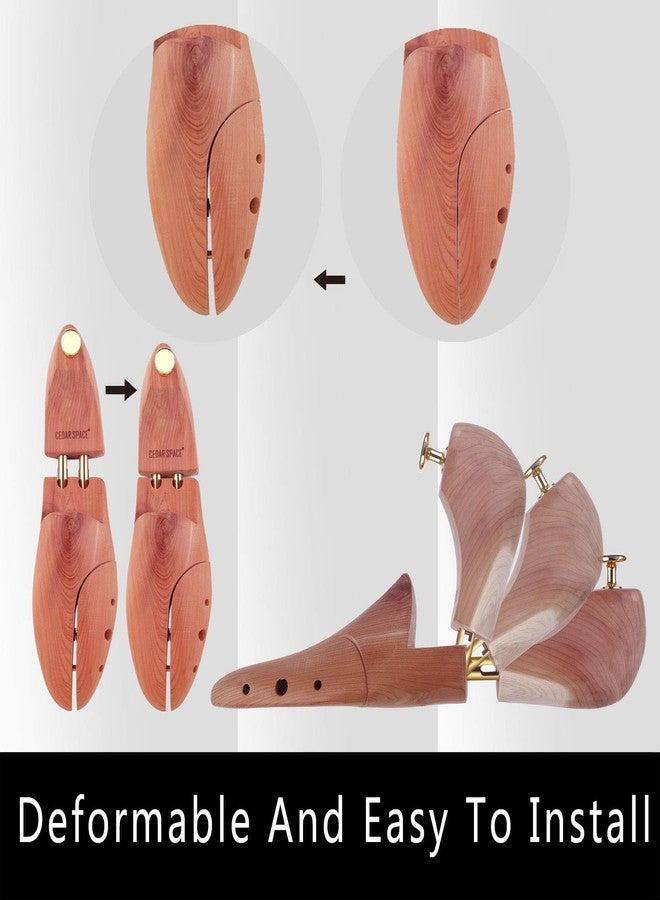 Cedar Space قوالب أحذية خشبية من خشب الأرز للرجال، مقاسات من 7.5 إلى 14، زوجان من قوالب تمديد الأحذية الخشبية، مقاس CS44 - مقاس رجالي أمريكي 11 - Image 5